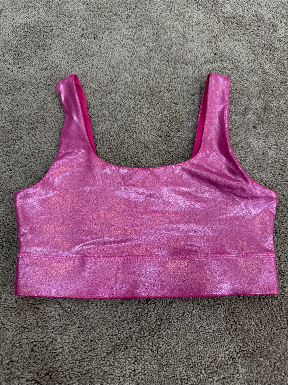 Fabletics Shimmer Hot Pink Sports Bra
